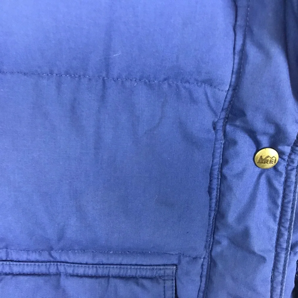 Youth Girls Rei Vest Coat Quilted Down Size 12 Blue Sleeveless Pockets - Picture 5 of 8